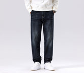 Jean fuselé extensible d'hiver grande taille pour homme